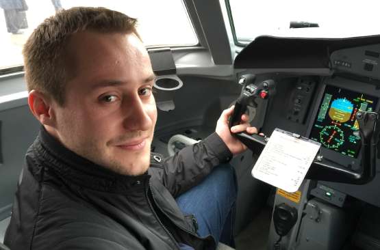 Flight simulator training photo